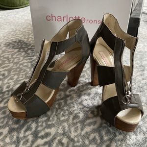 Charlotte Ronson Zippered Platforms women’s sz 8